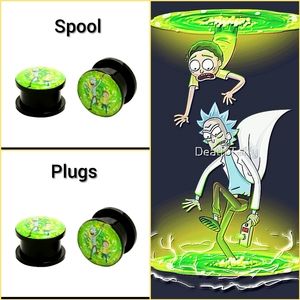 2g Rick and Morty Spool Plugs